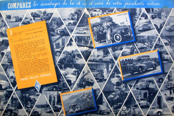 Renault 4 CV Modelprogram 1948 Carbrochure (3014)